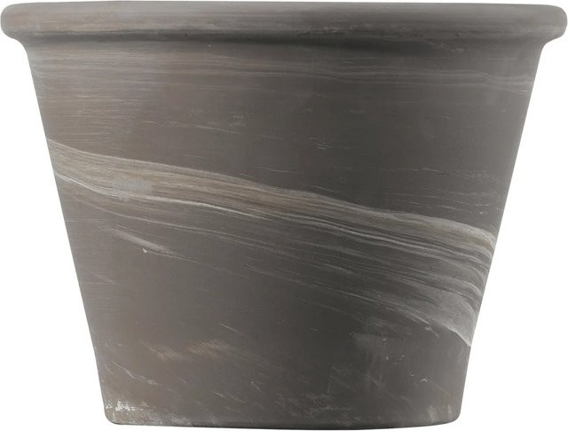 Deroma Pflanztopf Vasum Duo in Graphit und Weiß gestreift, Durchmesser: 17 cm, Höhe: 13 cm - Bild 1