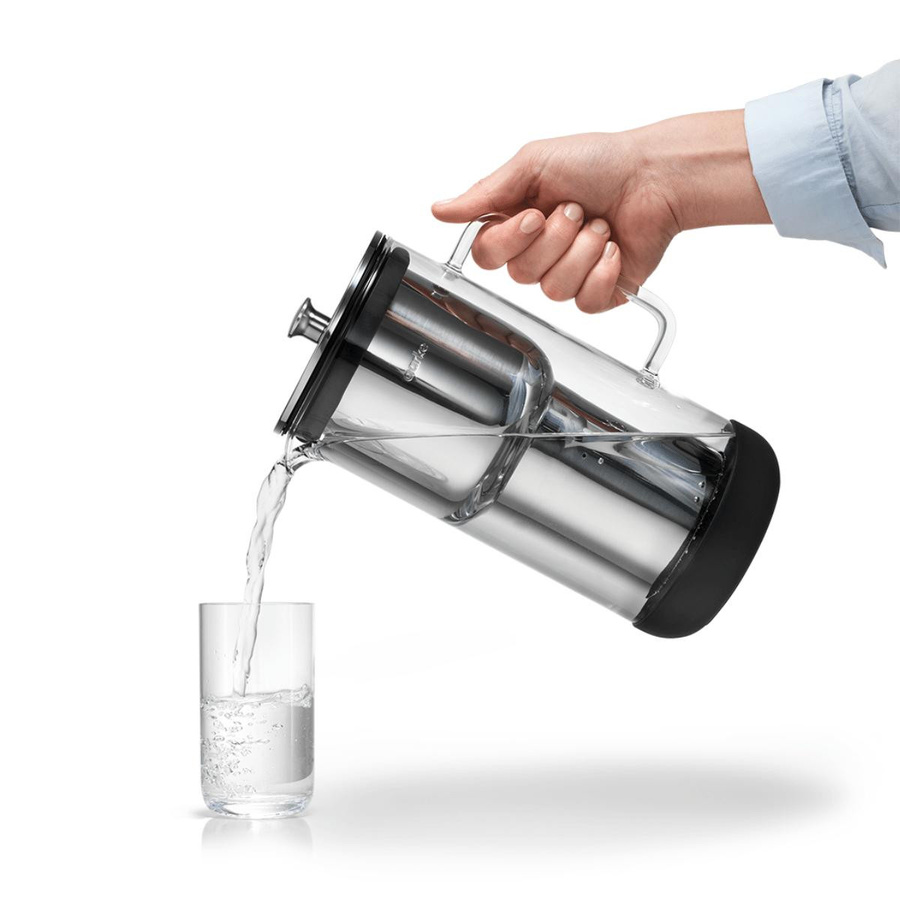 Aarke Wasserfilterkanne Purifier mit Glaskrug in Schwarz und Transparent, 2,4 l - Bild 4