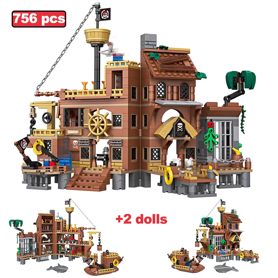 ZKZC MOC Stadtansicht Piratenschiff, Modell Bausteine, 756 Teile - Bild 2