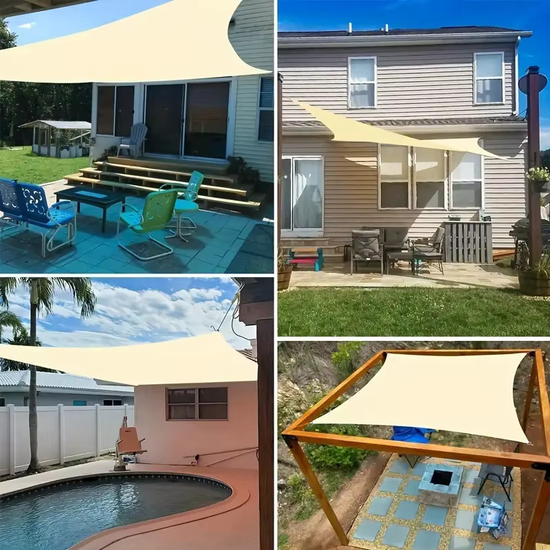 Wasserdichte Markise aus Segeltuch und Polyester mit UV-Schutz für Terrasse, Garten und Hinterhof - Bild 3