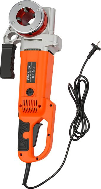 Elektrischer Rohreinfädler 2300 W Rohreinfädelmaschine mit 6 Matrizen für verzinkte Feuer- und Gasrohre, Orange - Bild 1