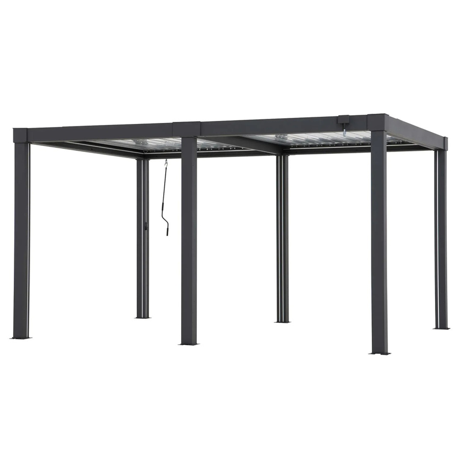 Sunjoy Multi-Pergola Matterhorn mit Lamellendach aus Aluminium, Anthrazit, B: 406 cm, T: 306 cm - Bild 2
