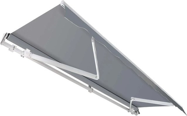 Wiltec Toboli Gelenkarmmarkise in Anthrazit mit UV-Schutz, B: 3,5 m, T: 3 m