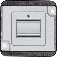 Merten Wechseltaster-Einsatz einpolig mit Wippe in Silber, Unterputz-Montage, 10 Ampere, 250 Volt - Bild 1