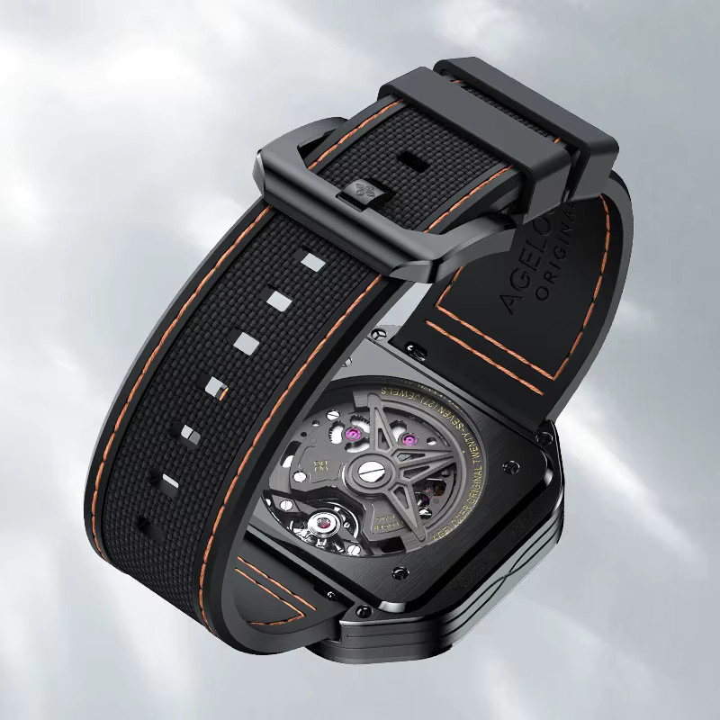 AGELOCER Armbanduhr, Carbonfaser, Automatik, Schwarz, Herren - Bild 5