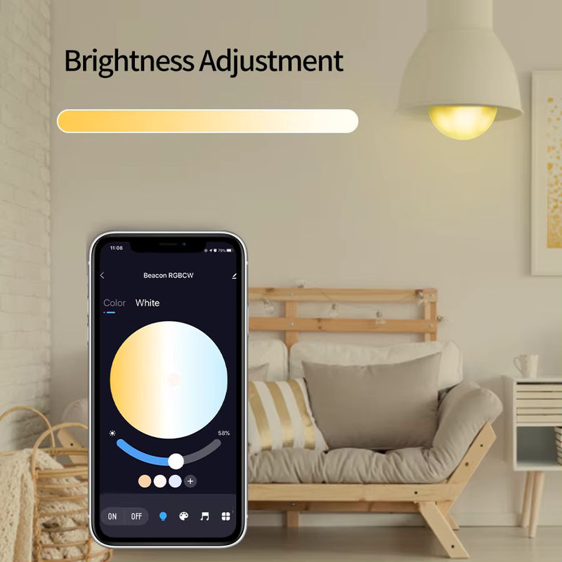 Tuya Smart LED RGB Glühbirne E27 mit Bluetooth und App-Steuerung, dimmbar, 15W, Multicolor - Bild 4