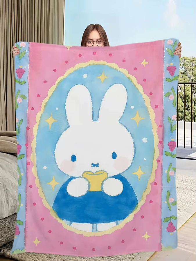 Niedliche Miffy Plüschdecke für Kinder und Zuhause - Bild 5