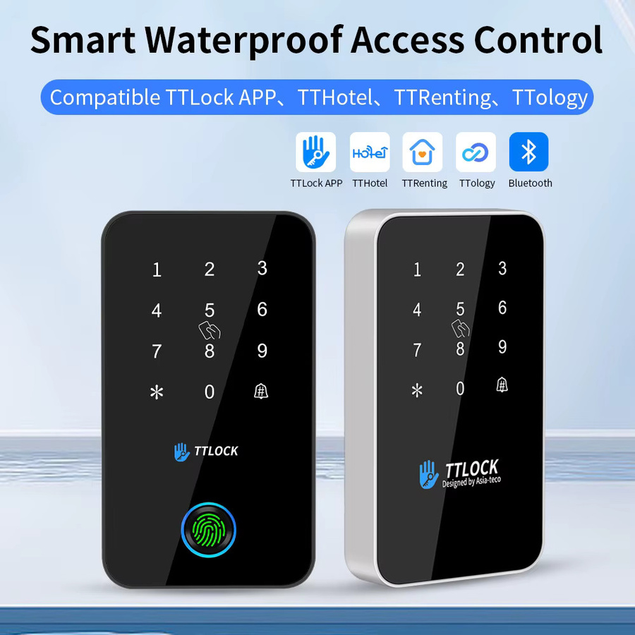 LUCKING DOOR Digitales Smart Lock mit Biometrie, NFC, Bluetooth und TTlock App, IP67 wasserdichtes elektronisches Codeschloss mit Tastatur in Schwarz oder Grau - Bild 2