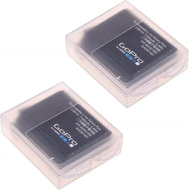 2er-Set transparente Schutzhüllen für GoPro Hero 10 9 8 7 6 5 Batterien aus Kunststoff - Bild 1