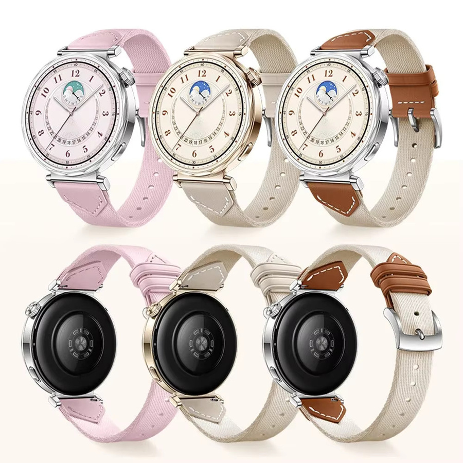 Huawei Uhrenarmband Nylon+Leder, 18 mm, Damen - Bild 3