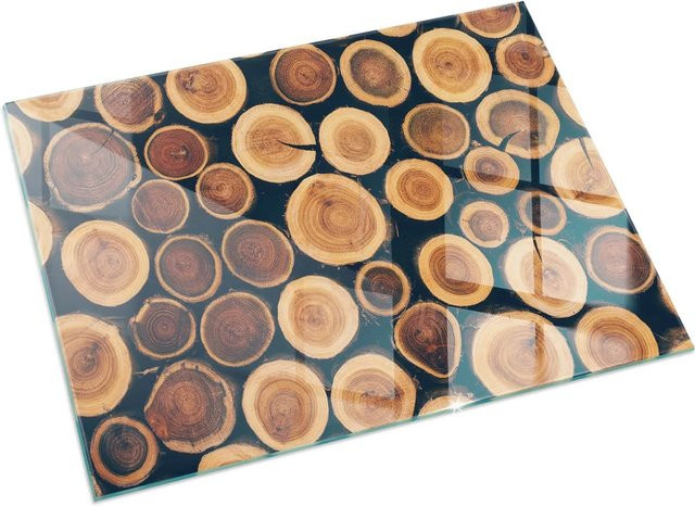 Tulup Glasplatte für Kamin und Kaminofen in Braun, B/T: 120 x 80 cm - Bild 1