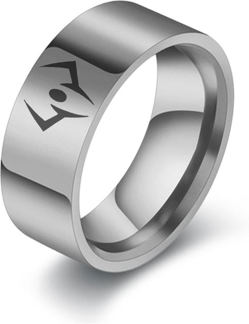 Ring Edelstahl, Schwarz, Unisex - Bild 1