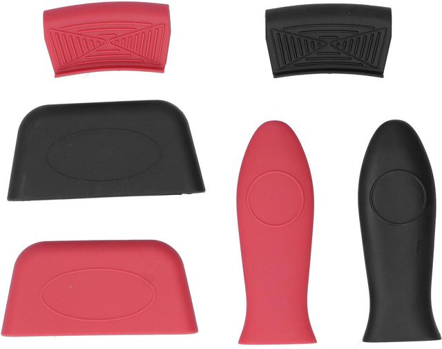 6-teiliges Silikon Topfgriff-Schutzhüllen Set von CosyHome in Schwarz - Bild 1