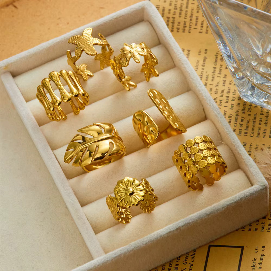 RINHOO FRIENDSHIP Ring Edelstahl, goldfarben, Damen - Bild 2