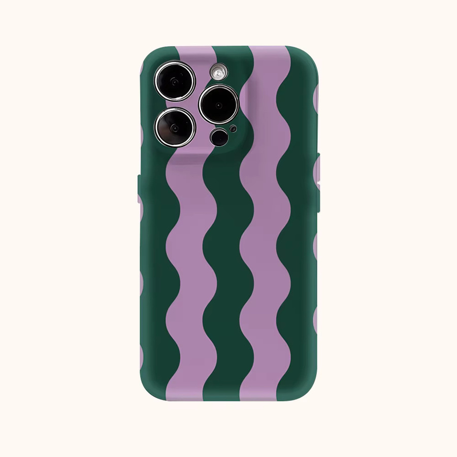Potdemiel Handyhülle mit Lavendel-Wellen-Design für iPhone 11 bis iPhone 17 Pro Max Plus, Farbe: Purple - Bild 2
