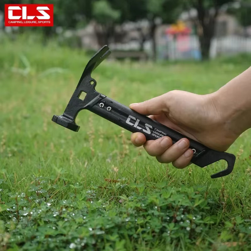 CLS Mini-Outdoor-Zelthammer aus Edelstahl und Aluminiumlegierung in Schwarz - Bild 2