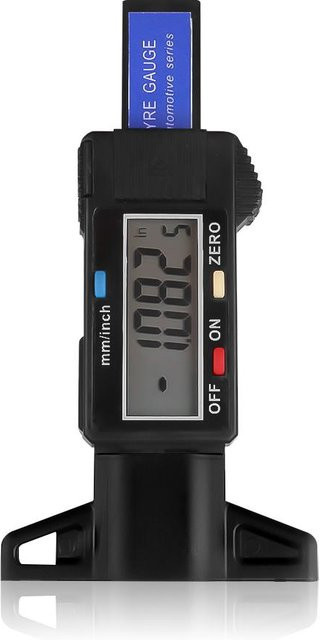 Digitales Reifenprofil-Tiefenmessgerät von Meiteai-Car&Motor in Schwarz mit LCD-Display für Autos und LKWs, Messbereich 0–25 mm - Bild 1