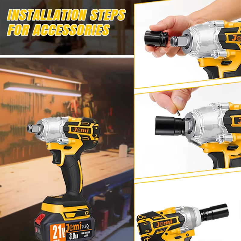 Jemi Tool Akku-Schlagschrauber zum Befestigen von Metall und Holz - Bild 5
