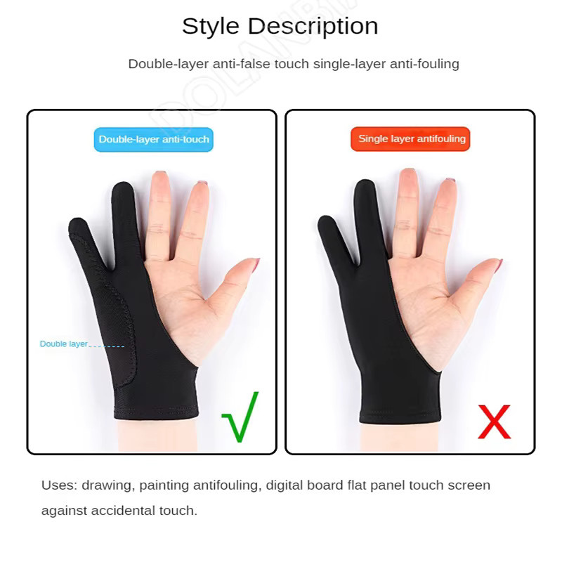 Anti-Touch-Handschuh für iPad und Tablet in Schwarz zur Bildschirmzeichnung und zum digitalen Malen - Bild 5