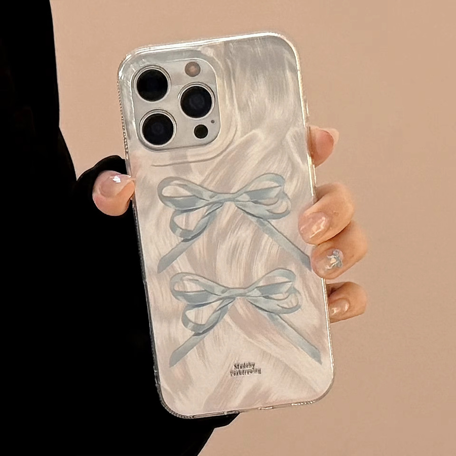 Potdemiel Handyhülle mit buntem Diamant-Bowknot-Muster für iPhone, stoßfeste Schutzhülle in Multicolour - Bild 2