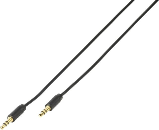 Vivanco Audio-Kabel mit 3,5 mm Klinkenanschluss, Schwarz, 0,5 m - Bild 1