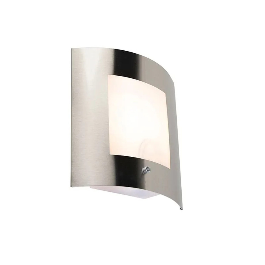 QAZQA Außenwandleuchte Emmerald 1 aus Edelstahl in Silber mit Dämmerungssensor, IP44, modern - Bild 2