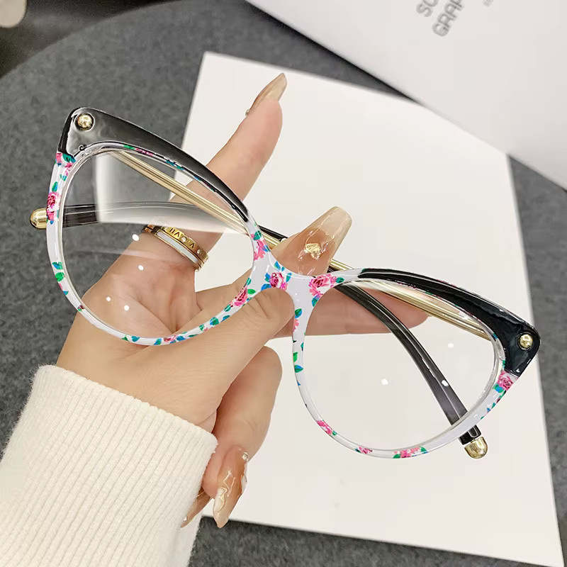 Korrektionsbrille Damen, Vollrand, Cat-Eye, Multicolour, Blaulichtfilter - Bild 2