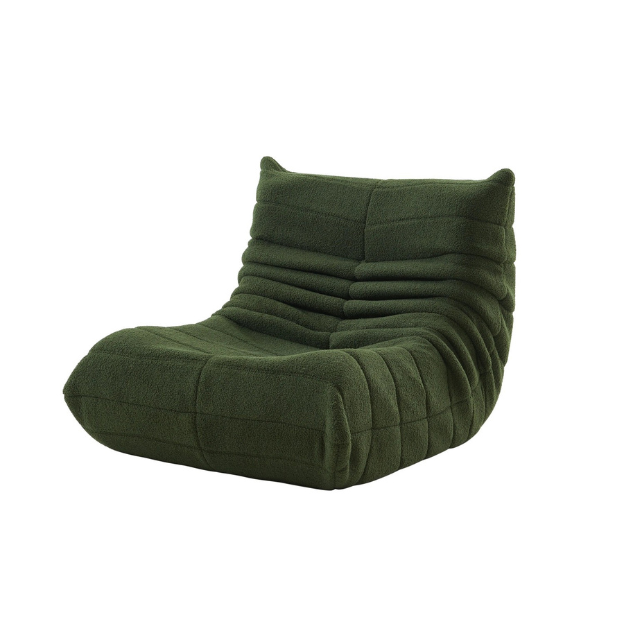 okwish Bodensofa mit Rückenlehne, faltbarer Relax-Sessel für das Wohnzimmer, Grün, B/T/H: 91.5 x 101 x 72 cm - Bild 2