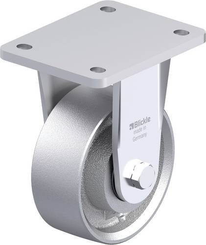 Blickle BO-G 127IK Schwerlast-Bockrolle in Silber, Rad-Durchmesser: 125 mm, Tragfähigkeit: 750 kg - Bild 1