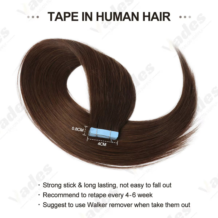 Boymia Tape-in-Haarverlängerungen, Remy-Echthaar, Damen - Bild 2