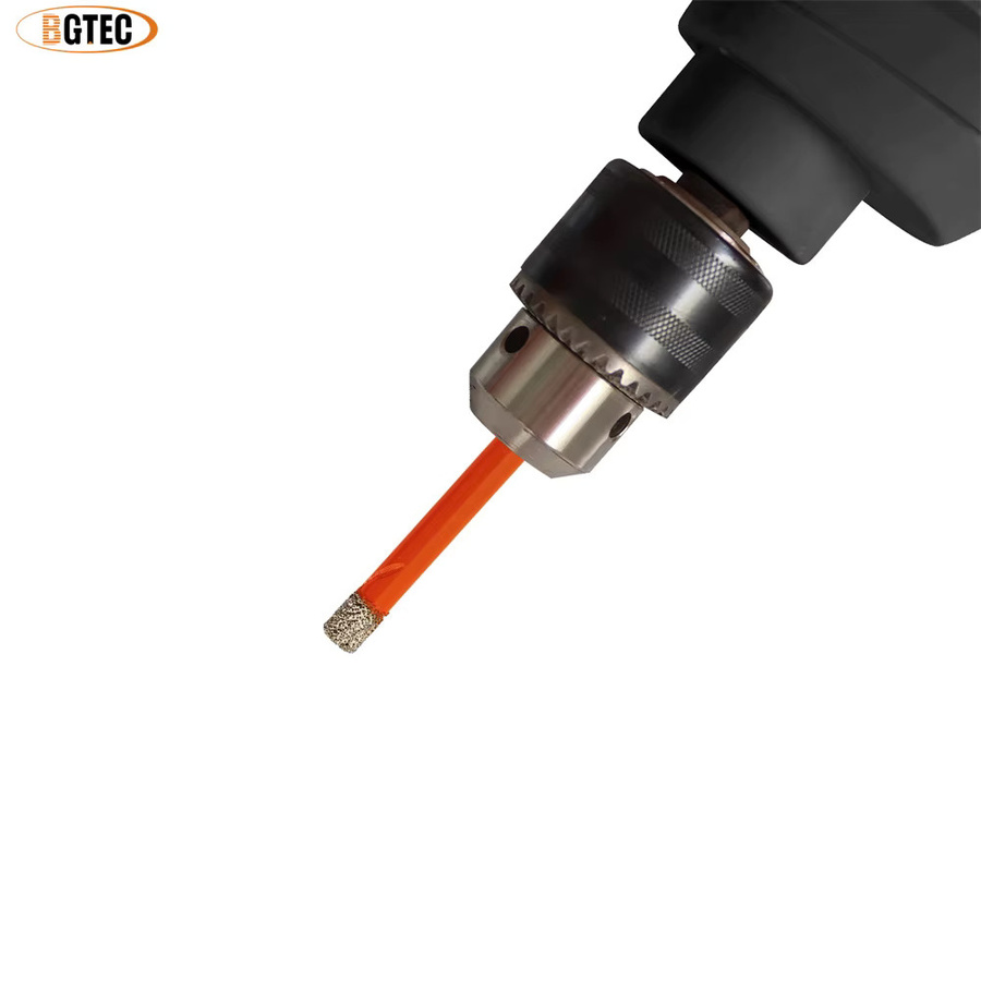 BGTEC Diamantbohrer Set mit rundem Schaft, 10 Stück, 8 mm, für Keramikfliesen, Granit, Marmor und Mauerwerk, orange - Bild 4