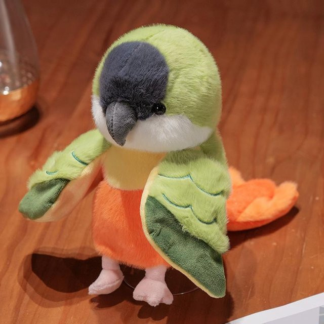 Yiran toy Papageien-Handpuppe, Plüschtier, bunt, 25cm - Bild 1
