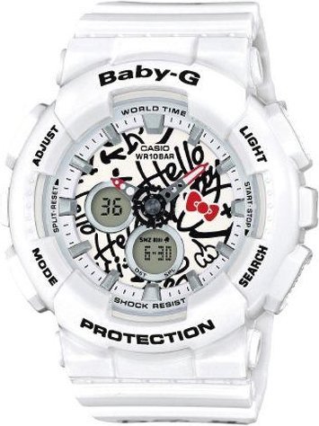 Casio Baby-G Digitaluhr, Quarz, Harzarmband, Schwarz, Weiß, Damen - Bild 1