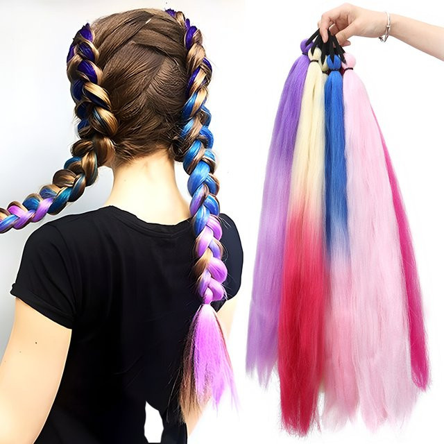 Synthetische Pferdeschwanzverlängerung, 26 Zoll, Yaki-gerade, Ombre-Farben, Unisex - Bild 1