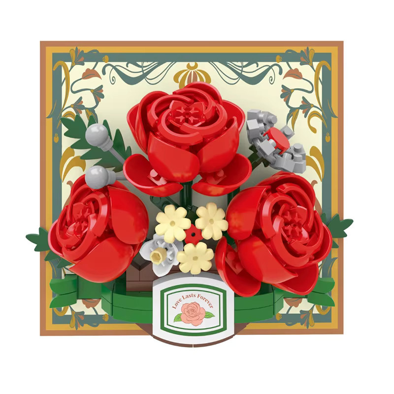 wishiot Rosen/Tulpen/Sonnenblumen Kühlschrankmagnete, Mikro-Bausteine - Bild 2