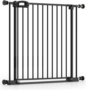 bomi Türschutzgitter Merle FlatStep schwarz XS aus Metall mit Verschraubung, Breite: 63-217 cm - Bild 1