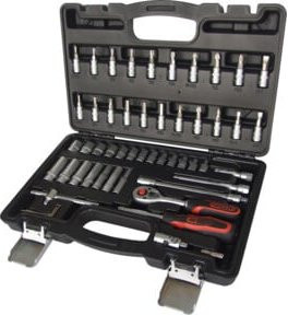 KS Tools 1/4 Zoll Steckschlüssel-Satz, 53-teilig aus Chrom-Vanadium in Multicolor - Bild 1