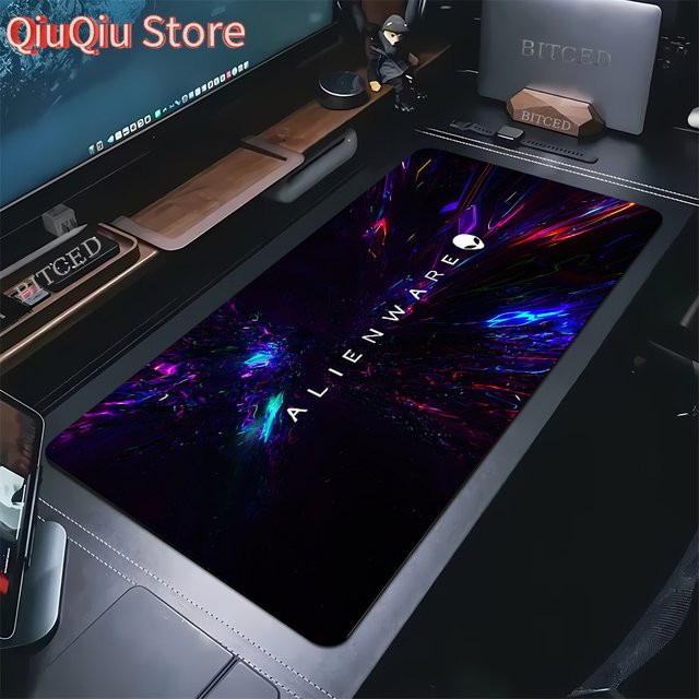 Alienware Gamer Schreibtischmatte mit Animation, Mauspad und Tastaturpad mit Lockrand, B/T: 90 x 40 cm - Bild 1