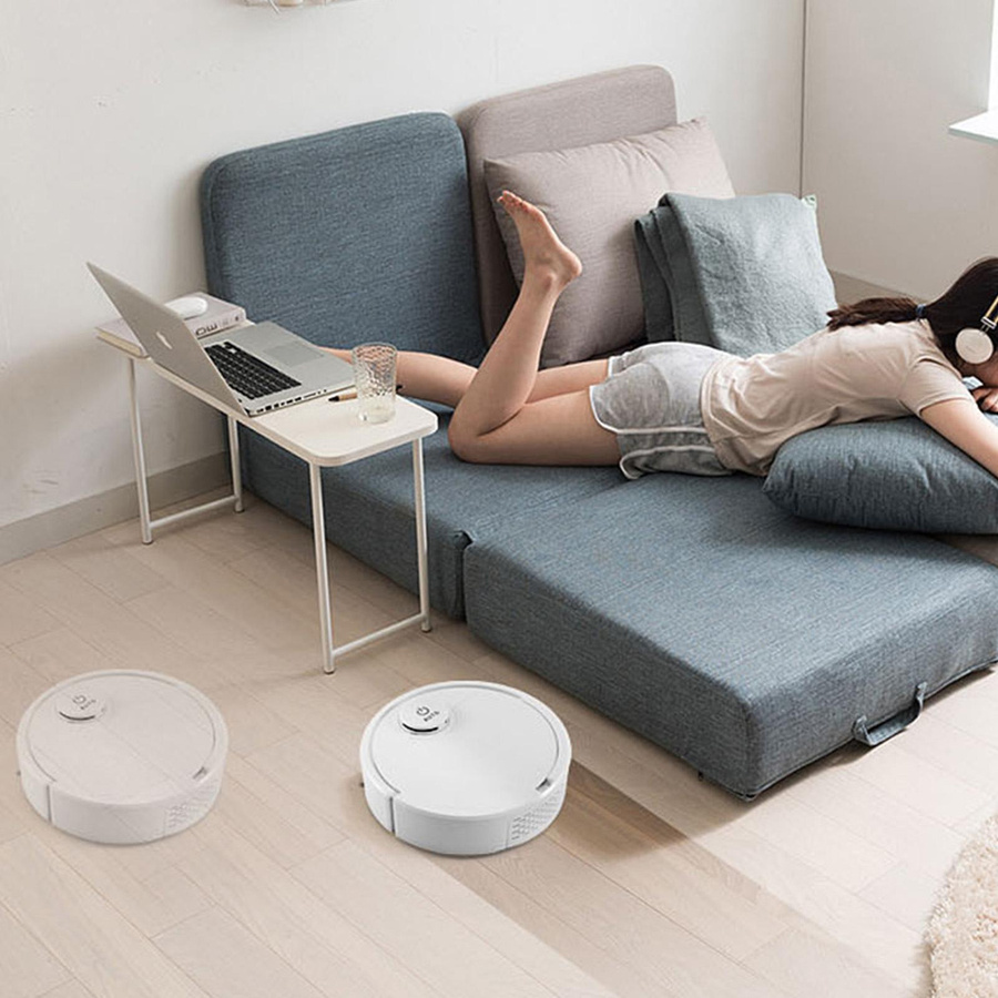 CosyHome Saugroboter mit Touch-Steuerung in Weiß für die automatische Bodenreinigung auf Holzböden - Bild 4