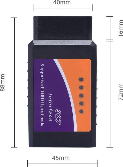 Auto ELM327 OBD2 Bluetooth Scanner Fahrzeug Diagnose Werkzeug Fehlerleser schwarz - Bild 1