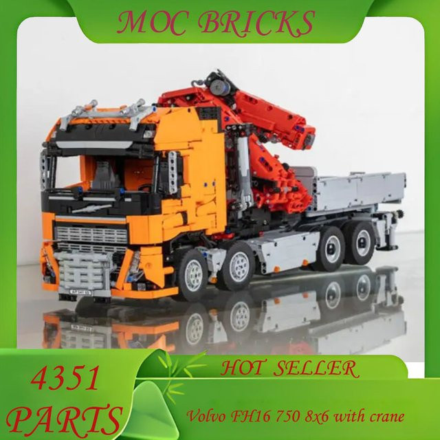 fischertechnik Haupttransporter-Elektrokran High-Tech FH16 750 8 x 6, 4351 Teile - Bild 1