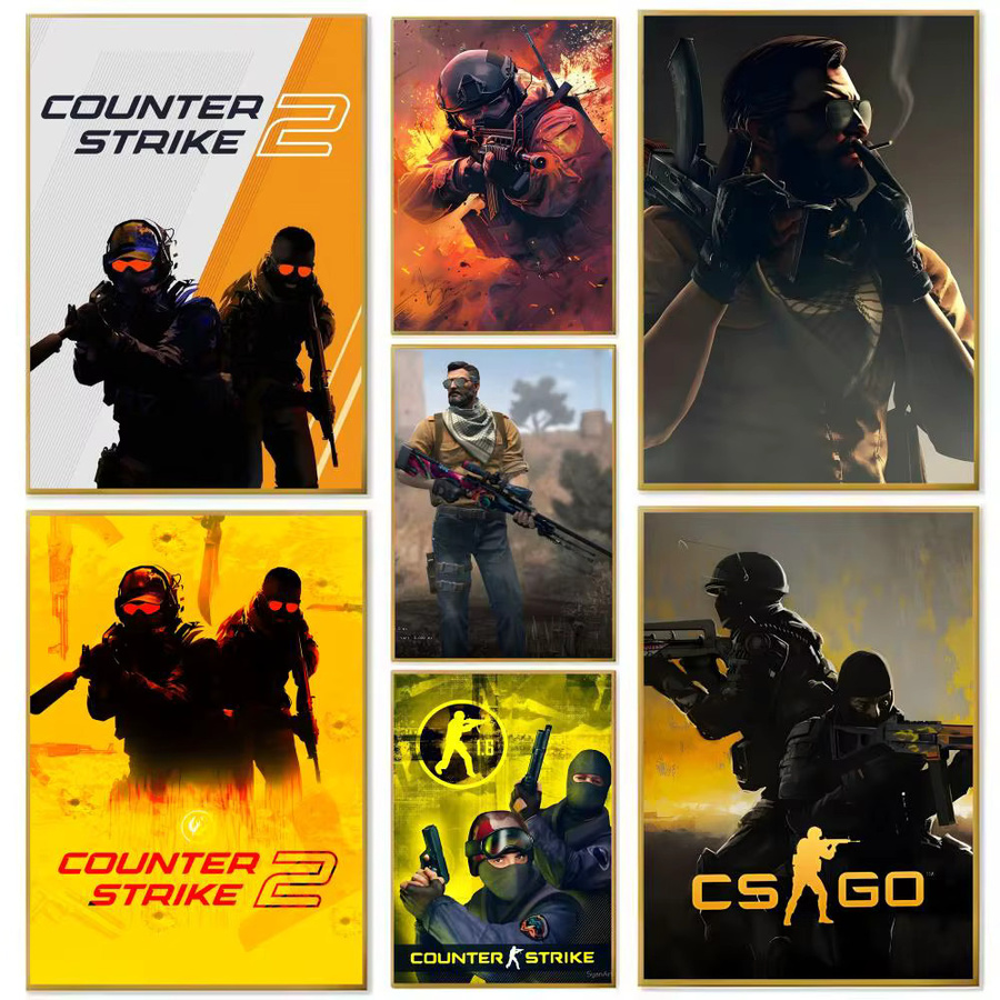 Hot Game CS2 Poster Selbstklebender Wandaufkleber Mehrfarbig B: 20 cm, H: 20 cm - Bild 3