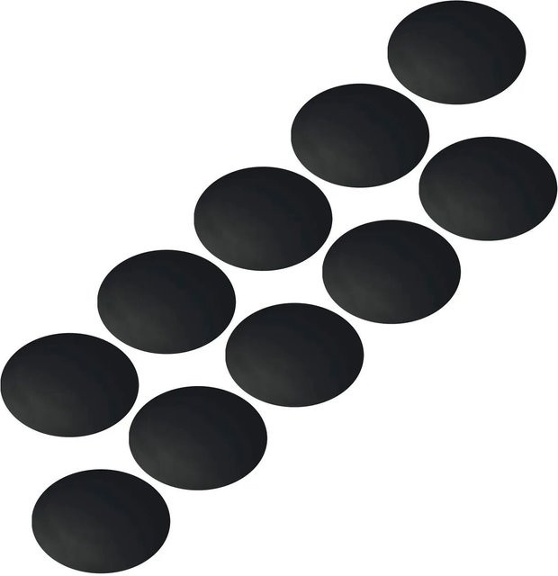 vasalat Set Wand-Türstopper selbstklebend Schwarz Ø 60 mm, H: 15 mm, 10 Stück - Bild 1