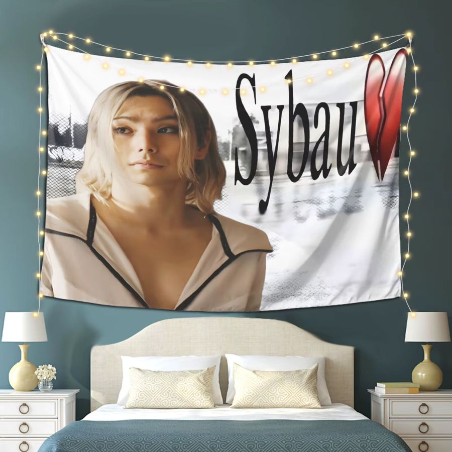 Chishiya Sybau Wandteppich Meme Guy Design in lässigem Stil, Wandbehang für Wohnzimmer und Dekoration, B: 60 cm, H: 40 cm, T: 40 cm - Bild 2