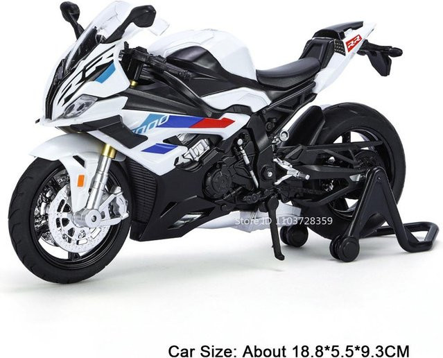 Linyi toy car S1000Rr Miniatur Motorrad Modell, 1:12, mit Licht und Sound, ab 14 Jahren - Bild 1