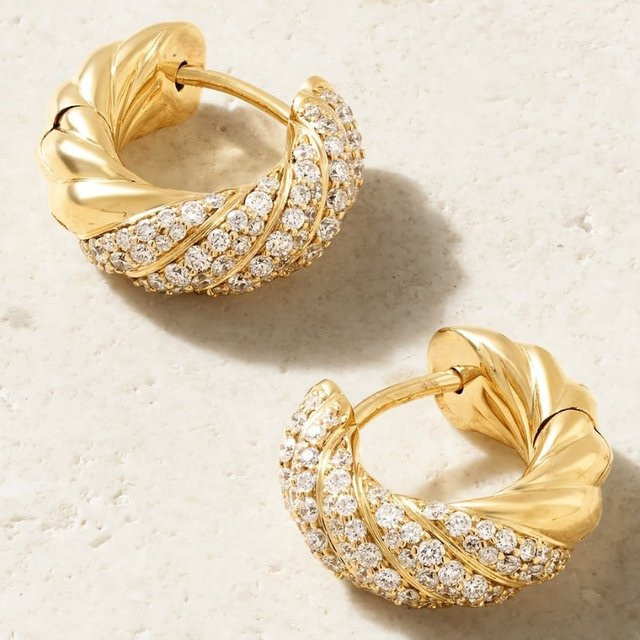 YoYo Creolen, Zirkonia, Gold, Damen - Bild 1