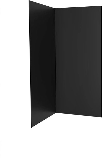 Duschparadies Duschrückwand als Fliesenersatz aus Aluverbundplatte in Schwarz, B/T/H: 100 x 100 x 210 cm - Bild 1