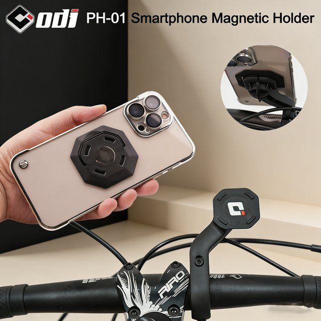 ODI PH-01 Magnetische Schnellverschluss-Telefonhalterung für Fahrrad und Motorrad in Schwarz - Bild 1
