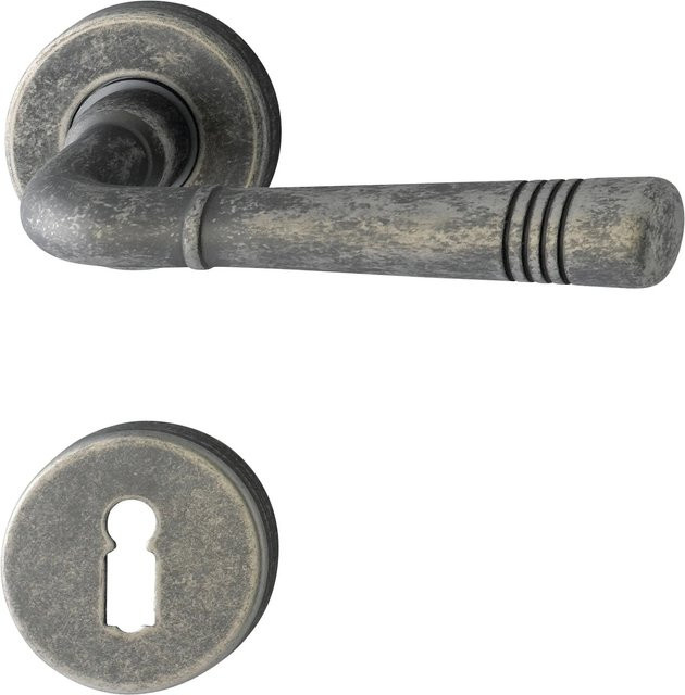 AnsaPro Zimmertür-Rosetten-Garnitur BB Tiber in Messing/Gold mit Schraubbefestigung, B/H: 190,0 x 58,0 mm - Bild 1