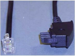 e+p Telefon-Anschlusskabel T 36/3 in Schwarz, Länge: 3 m - Bild 1